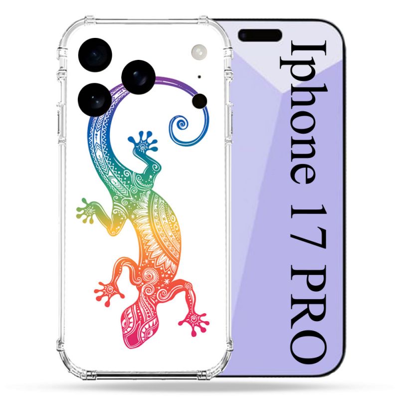 Coque Renforcée Pour Iphone 17 Pro Animal Salamandre Color