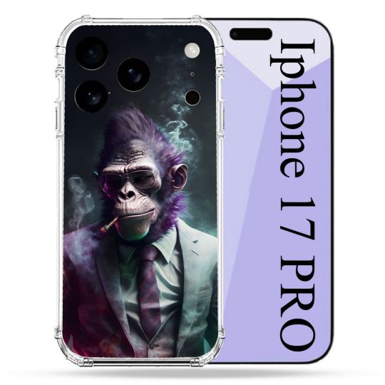 Coque Renforcée Pour Iphone 17 Pro Animal Singe Business