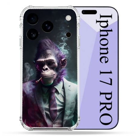 Coque Renforcée Pour Iphone 17 Pro Animal Singe Business