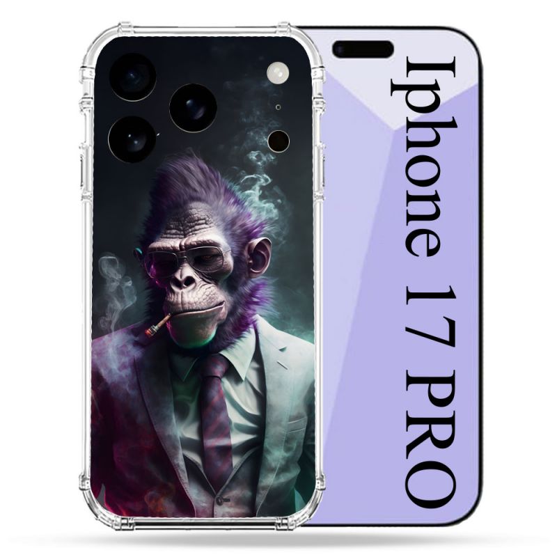 Coque Renforcée Pour Iphone 17 Pro Animal Singe Business