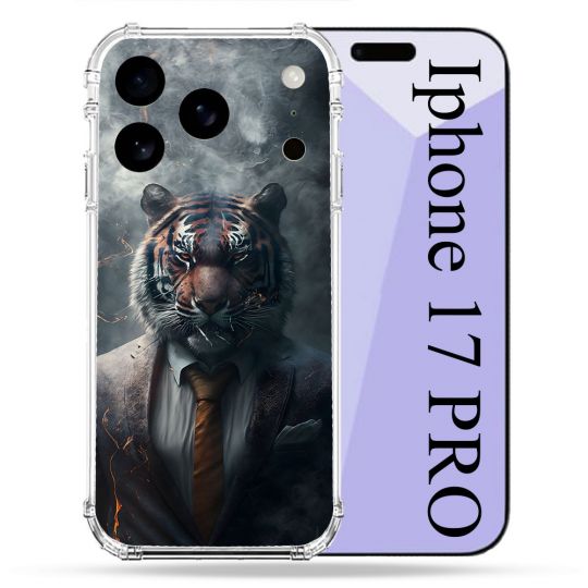 Coque Renforcée Pour Iphone 17 Pro Animal Tigre Business