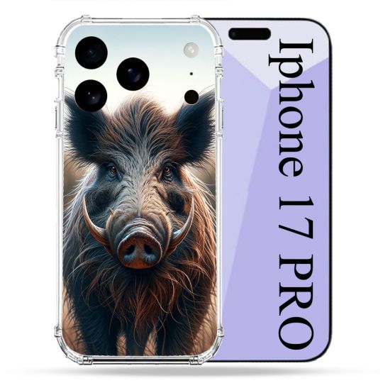 Coque Renforcée Pour Iphone 17 Pro Chasse Sanglier Attaque