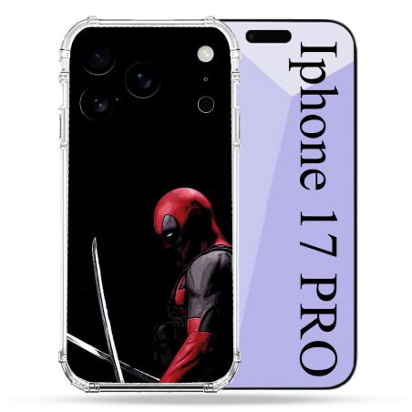 Coque Renforcée Pour Iphone 17 Pro Deadpool Epee