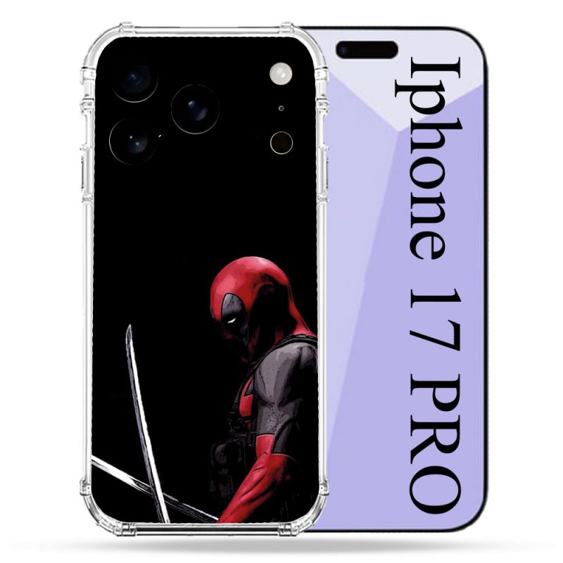 Coque Renforcée Pour Iphone 17 Pro Deadpool Epee