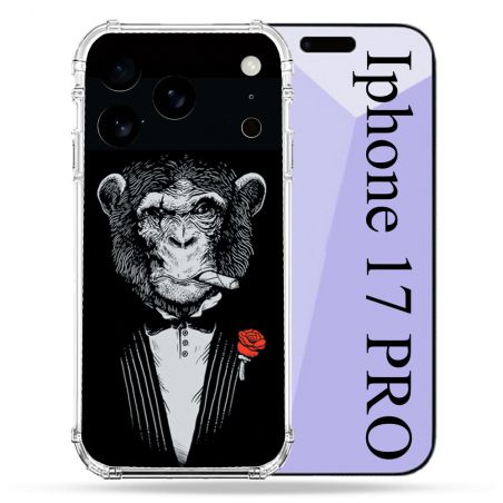 Coque Renforcée Pour Iphone 17 Pro Decale Singe Mafia