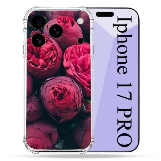 Coque Renforcée Pour Iphone 17 Pro Fleur Pivoine