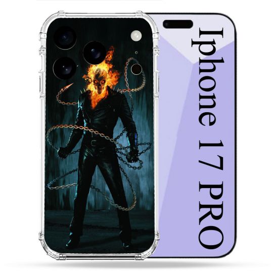 Coque Renforcée Pour Iphone 17 Pro Ghost Rider