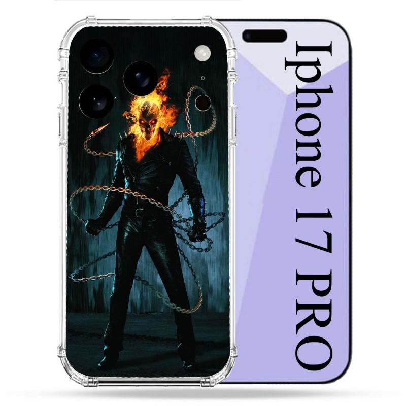 Coque Renforcée Pour Iphone 17 Pro Ghost Rider