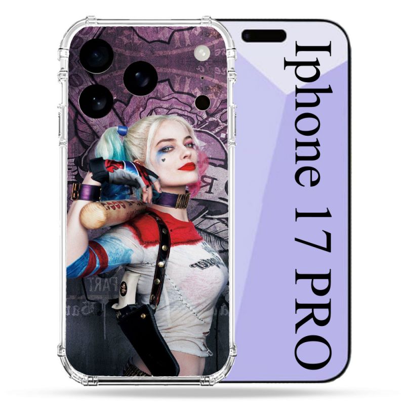 Coque Renforcée Pour Iphone 17 Pro Harley Quinn Batte
