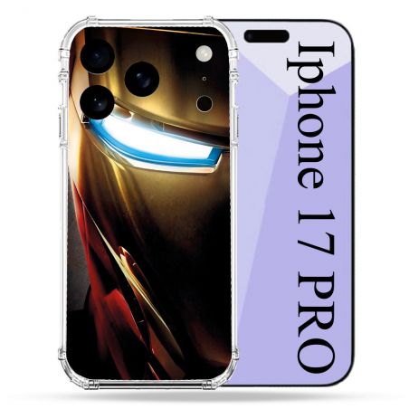 Coque Renforcée Pour Iphone 17 Pro Iron Man Casque