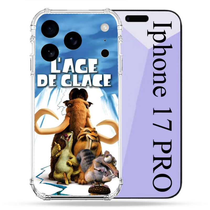 Coque Renforcée Pour Iphone 17 Pro L'âge de Glace Affiche