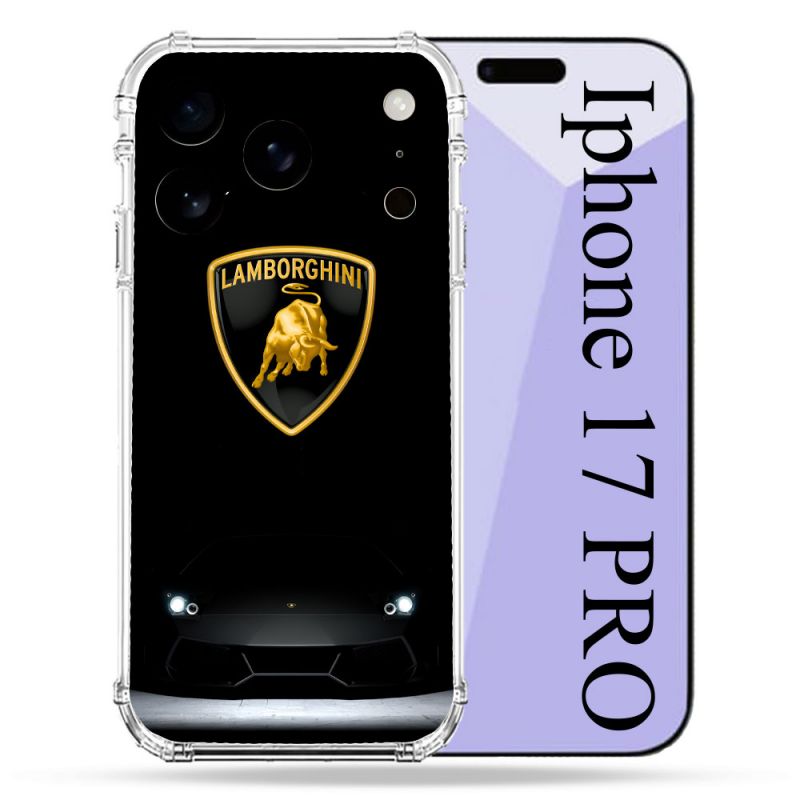 Coque Renforcée Pour Iphone 17 Pro Lamborghini Noir