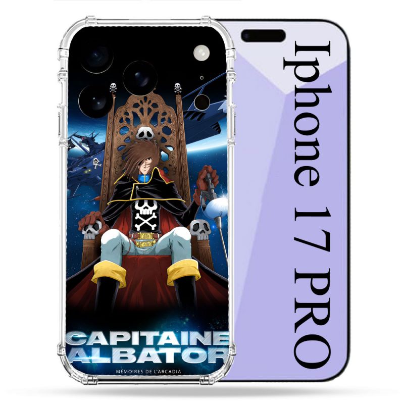 Coque Renforcée Pour Iphone 17 Pro Manga Capitaine Albator