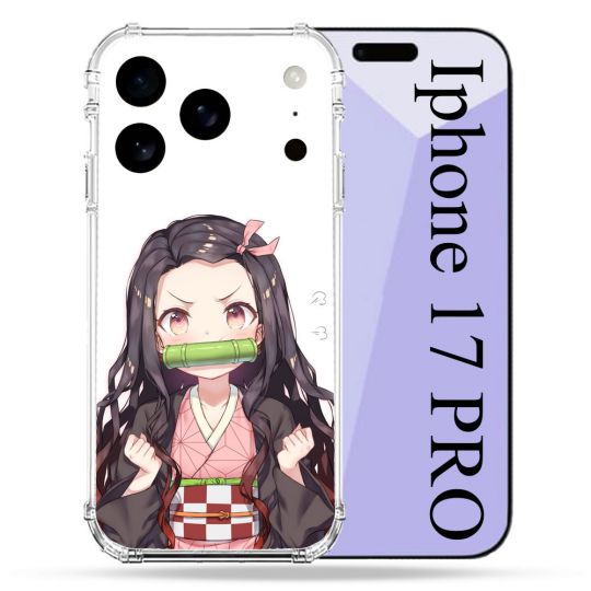 Coque Renforcée Pour Iphone 17 Pro Manga Demon Slayer Nezuko