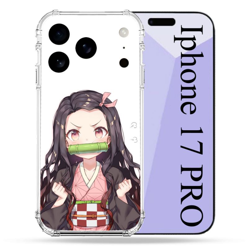Coque Renforcée Pour Iphone 17 Pro Manga Demon Slayer Nezuko