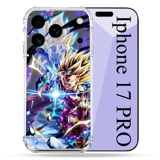 Coque Renforcée Pour Iphone 17 Pro Manga Dragon Ball Sangohan Duo
