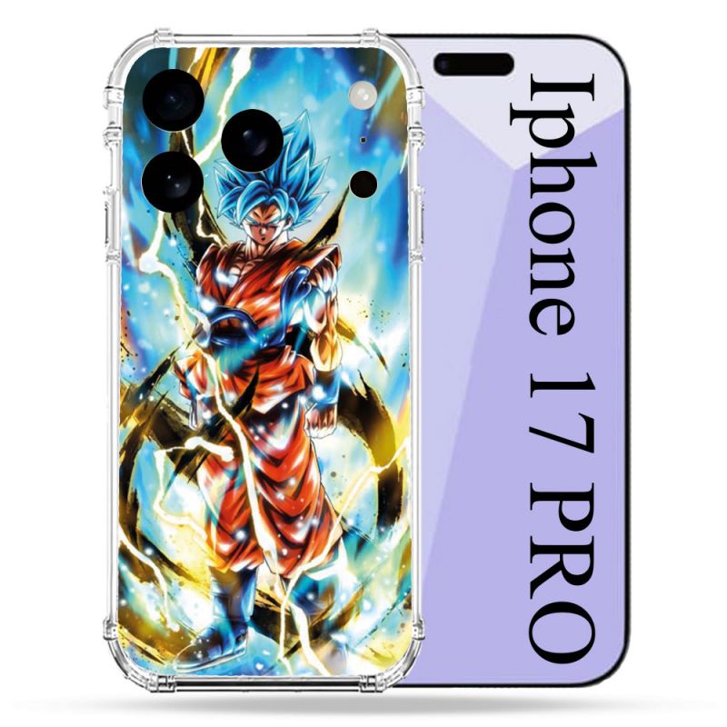 Coque Renforcée Pour Iphone 17 Pro Manga Dragon Ball Sangoku Blanc