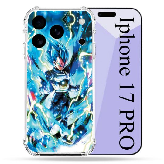 Coque Renforcée Pour Iphone 17 Pro Manga Dragon Ball Vegeta Bleu