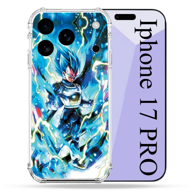 Coque Renforcée Pour Iphone 17 Pro Manga Dragon Ball Vegeta Bleu