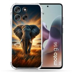 Coque Renforcée Pour Motorola G56 5G Animal Elephant Savane
