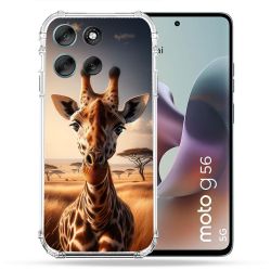 Coque Renforcée Pour Motorola G56 5G Animal Girafe Savane