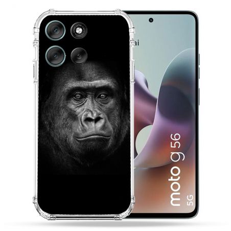 Coque Renforcée Pour Motorola G56 5G Animal Gorille Noir