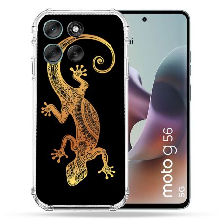 Coque Renforcée Pour Motorola G56 5G Animal Lezard Noir