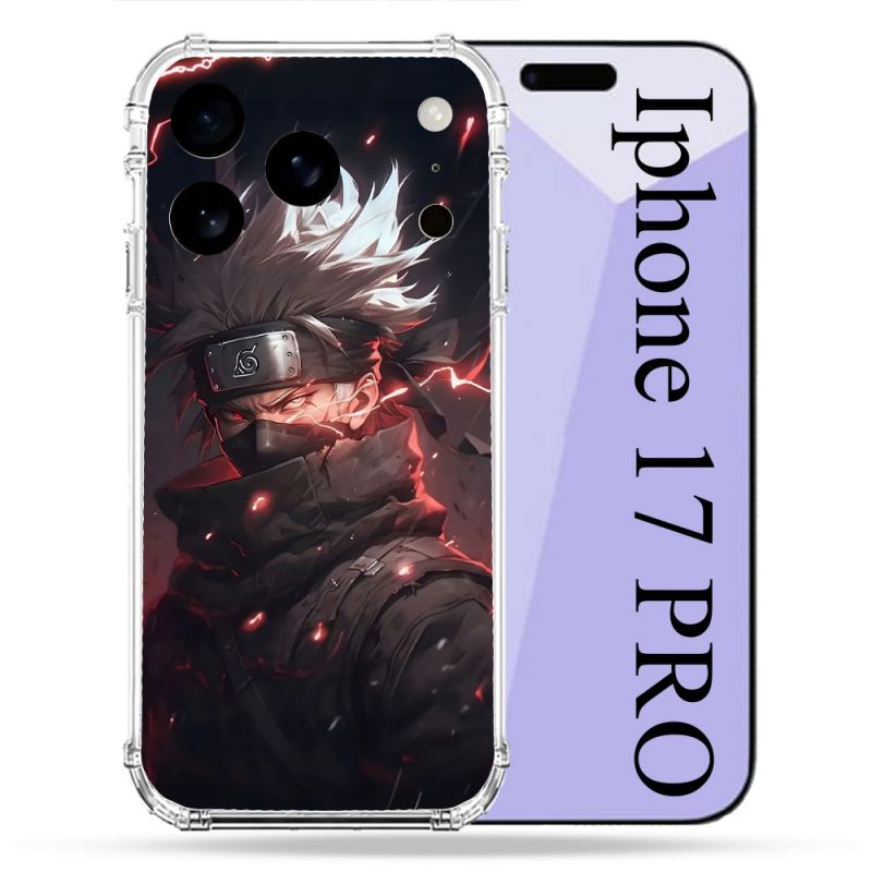 Coque Renforcée Pour Iphone 17 Pro Manga Naruto Kakashi Dark