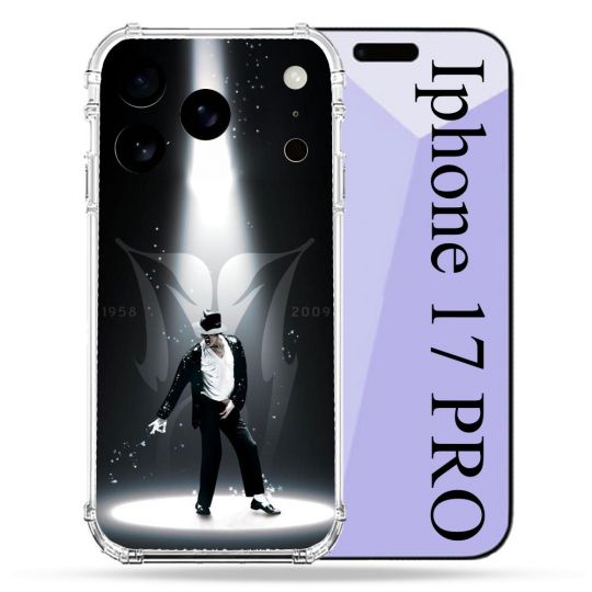 Coque Renforcée Pour Iphone 17 Pro Michael Jackson Noir