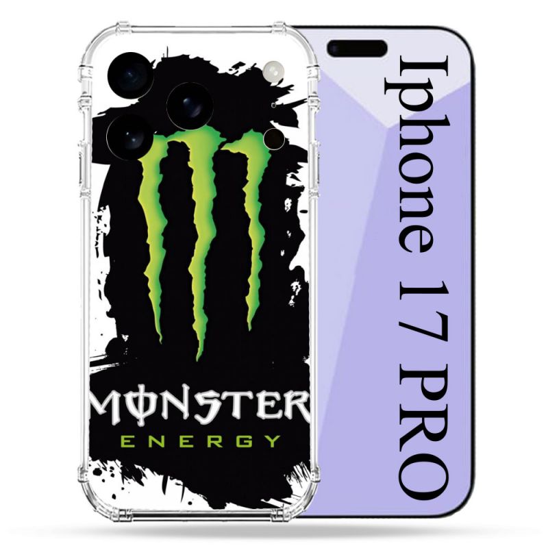 Coque Renforcée Pour Iphone 17 Pro Monster Energy Tache