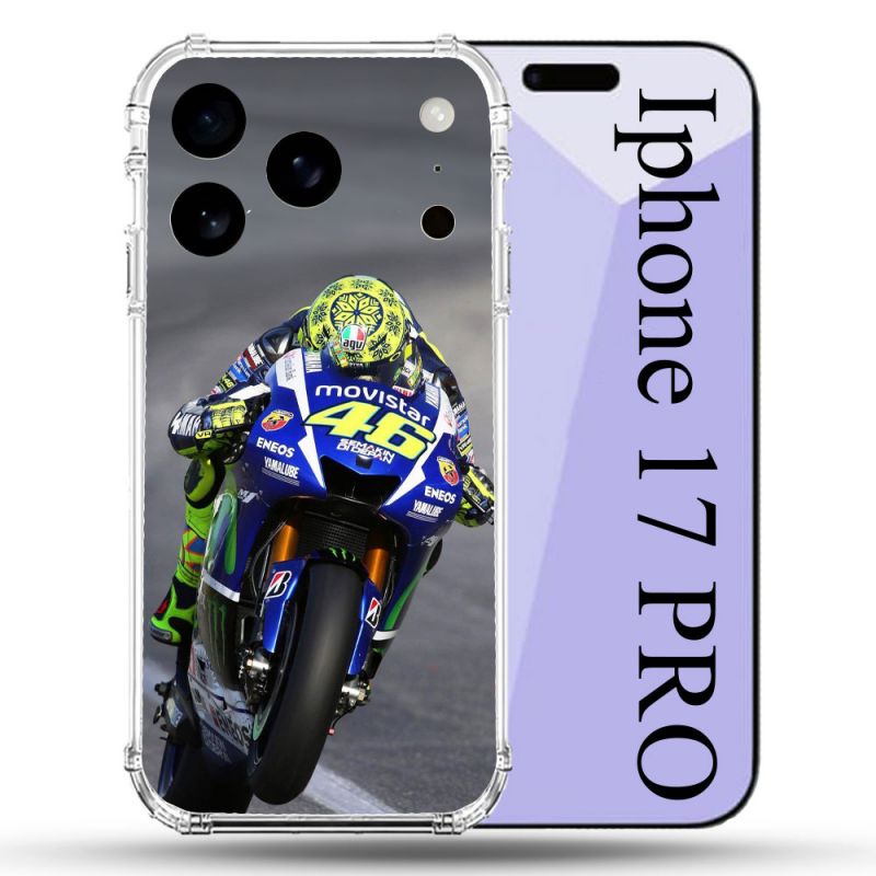 Coque Renforcée Pour Iphone 17 Pro Moto Course GP Wheeling 46