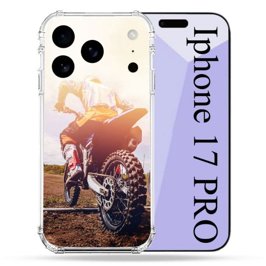 Coque Renforcée Pour Iphone 17 Pro Moto Cross Soleil