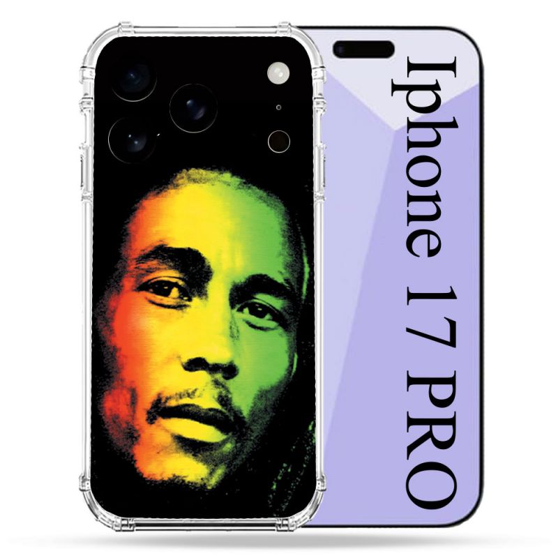 Coque Renforcée Pour Iphone 17 Pro Musique Bob Marley 2