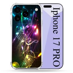 Coque Renforcée Pour Iphone 17 Pro Musique Partition Multicolore