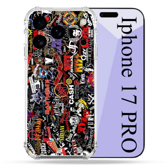 Coque Renforcée Pour Iphone 17 Pro Musique Rock Groupe