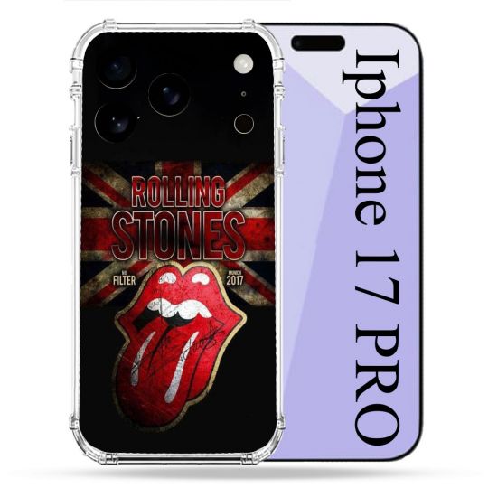 Coque Renforcée Pour Iphone 17 Pro Musique Rolling Stones