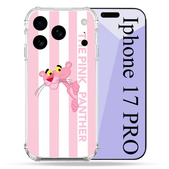 Coque Renforcée Pour Iphone 17 Pro Panthere Rose