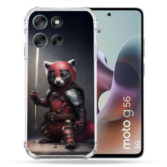 Coque Renforcée Pour Motorola G56 5G Animal Raton Samouraï