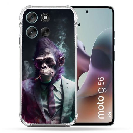 Coque Renforcée Pour Motorola G56 5G Animal Singe Business