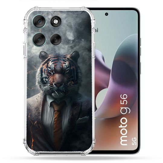 Coque Renforcée Pour Motorola G56 5G Animal Tigre Business