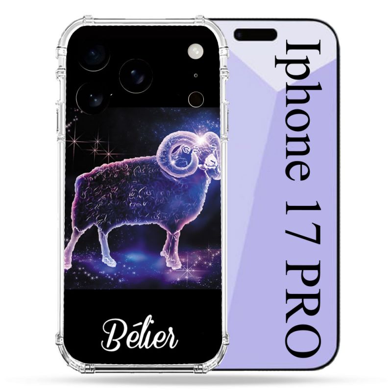 Coque Renforcée Pour Iphone 17 Pro Signe Zodiaque 2 Bélier