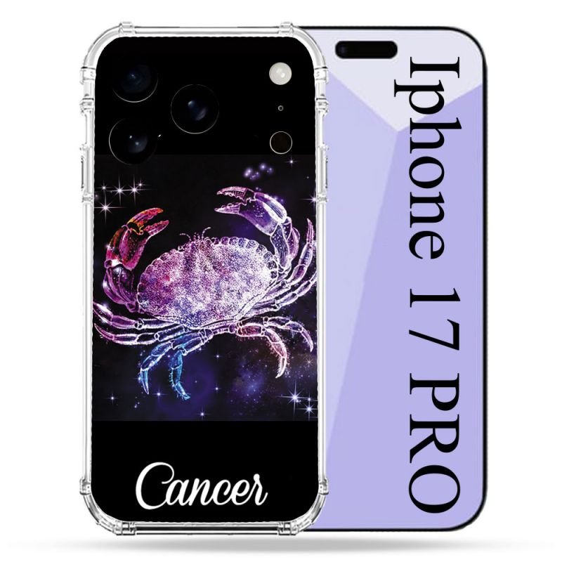 Coque Renforcée Pour Iphone 17 Pro Signe Zodiaque 2 Cancer