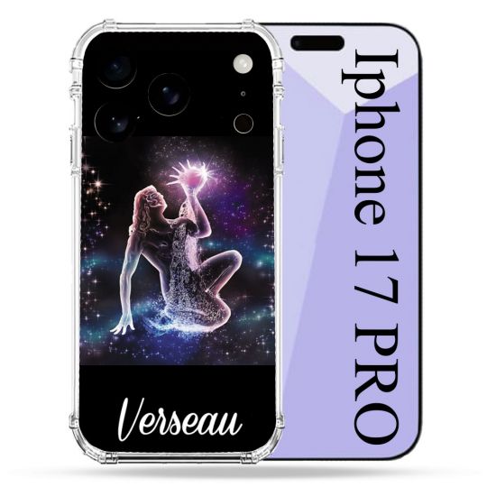 Coque Renforcée Pour Iphone 17 Pro Signe Zodiaque 2 Verseau