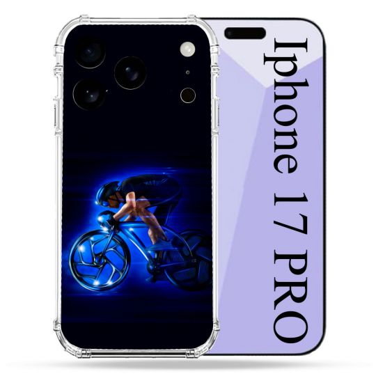 Coque Renforcée Pour Iphone 17 Pro Sport Cyclisme Bleu