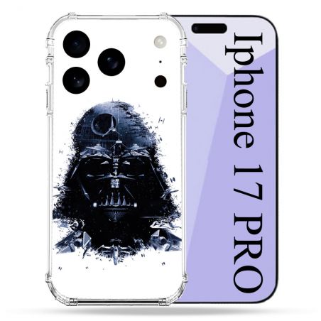 Coque Renforcée Pour Iphone 17 Pro Star Wars - Dark Vador Blanc