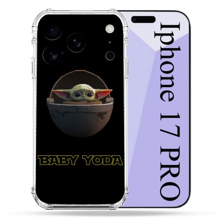Coque Renforcée Pour Iphone 17 Pro Star Wars - Yoda bebe noir