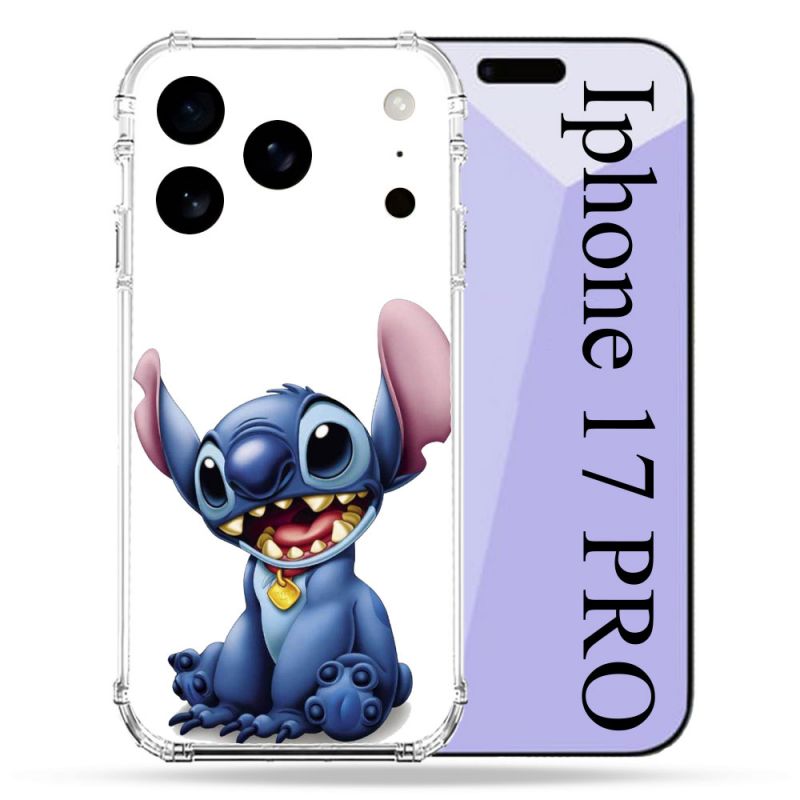 Coque Renforcée Pour Iphone 17 Pro Stitch Blanc