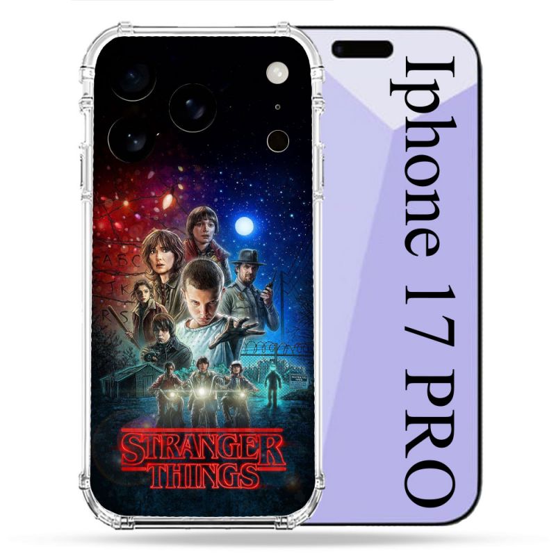 Coque Renforcée Pour Iphone 17 Pro Stranger Things Affiche 1