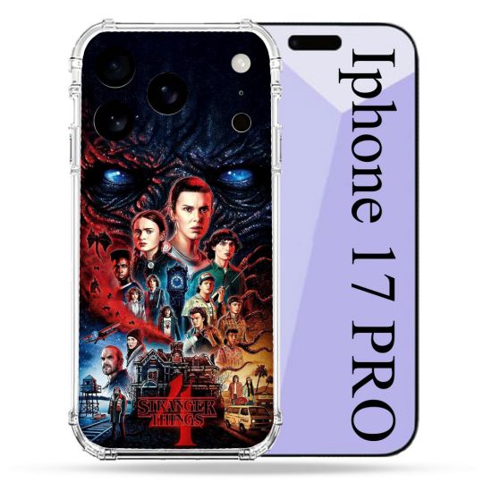 Coque Renforcée Pour Iphone 17 Pro Stranger Things Affiche 4