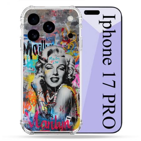 Coque Renforcée Pour Iphone 17 Pro Street Art Maryline Monroe